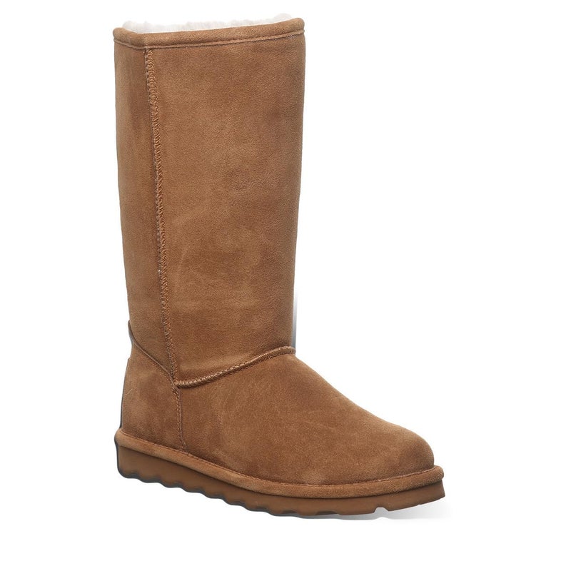BEARPAW Women's Elle Tall Vegan Hickory Size 10 | Slip On Boots | Comfortable Suede Winter Boot - Image 1